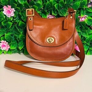 Coach Mini Saddle Brown Leather Tylor Swift Crossbody Bag